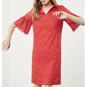 NWOT Banana Republic red lace dress size XS